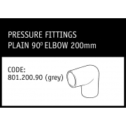 Marley Plain 90° Elbow 200mm - 801.200.90